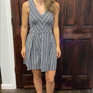 Cute grey and white striped BCBG dress